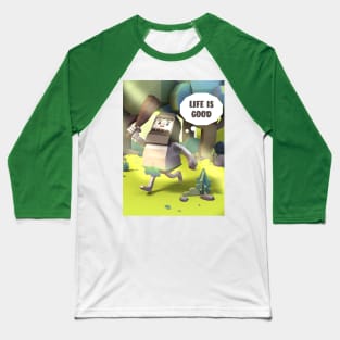 Life is good, Boy running in the forest. Adam Baseball T-Shirt